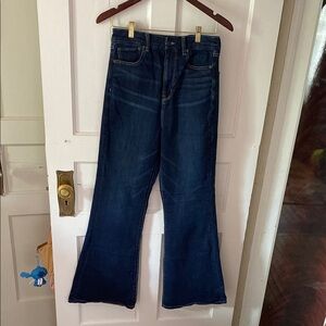American Eagle Blue Flare Wide Leg Jeans